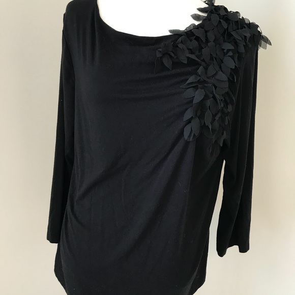 Tops - embellished three-quarter sleeve top
